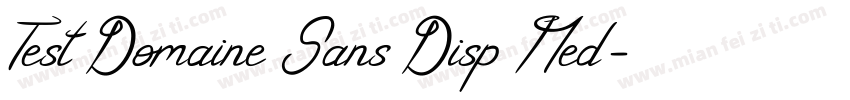 Test Domaine Sans Disp Med字体转换